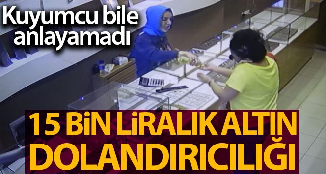 Pendik’te 15 bin liralık sahte altın kolye dolandırıcılığı kamerada