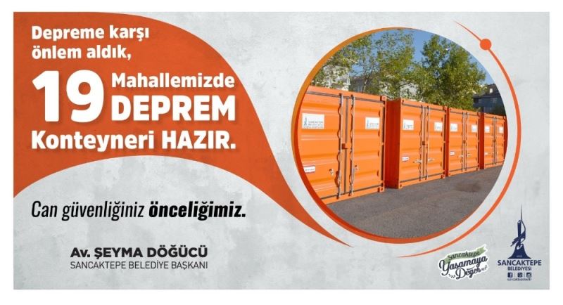 Sancaktepe’deki konteynerler hayat kurtaracak
