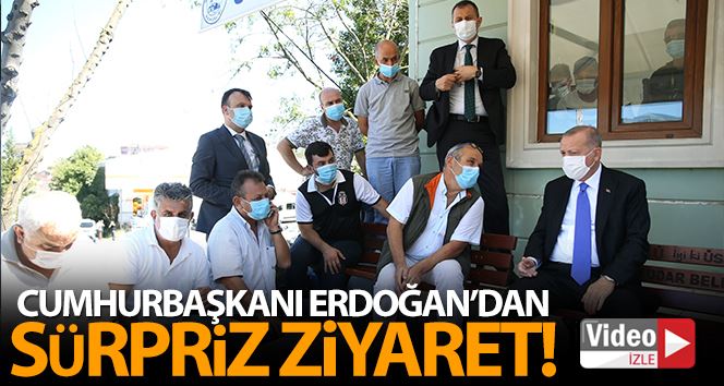 Cumhurbaşkanı Erdoğan’dan taksi durağına ziyaret