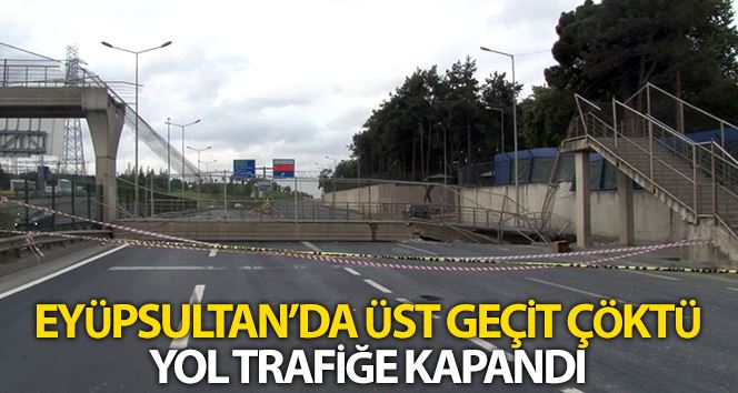 Çökme sonrası kapanan yolda kilometrelerce uzunlukta trafik oluştu