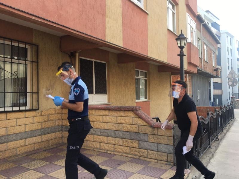 Pendik’te korona virüs hastalarına karantina  denetimi
