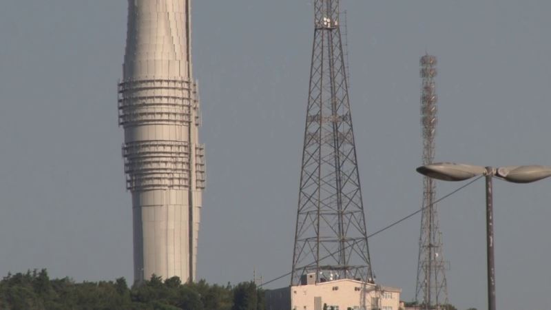 Yayına başlanan Çamlıca Kulesi havadan görüntülendi