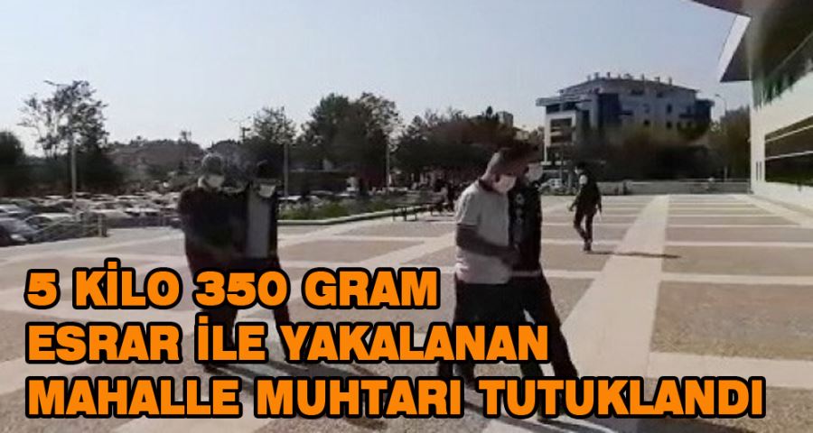  5 kilo 350 gram esrarla yakalanan mahalle muhtarı tutuklandı