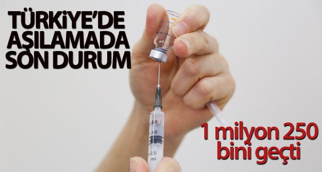 Türkiye genelinde aşılanan vatandaş sayısı 1 milyon 250 bini geçti
