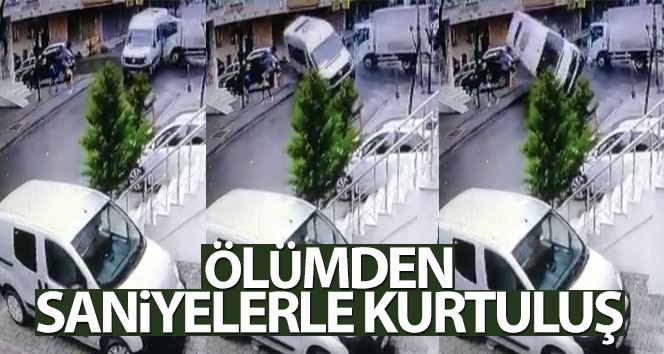 (Özel) İstanbul’da ölümden saniyelerle kurtuluş kamerada