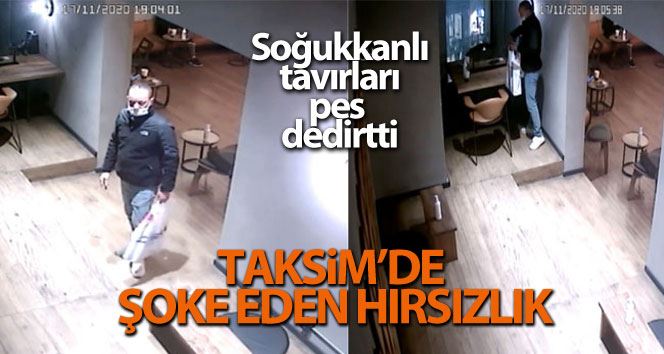 (Özel) Taksim’de genç kıza kafeteryada hırsızlık şoku