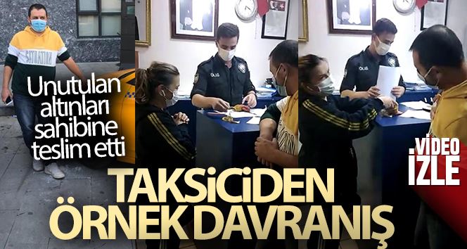 (Özel) İstanbul’da taksiciden örnek davranış: Takside unutulan altınları sahibine teslim etti