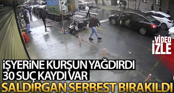 İstanbul’da işyerine kurşun yağdıran 30 suç kayıtlı saldırgan serbest