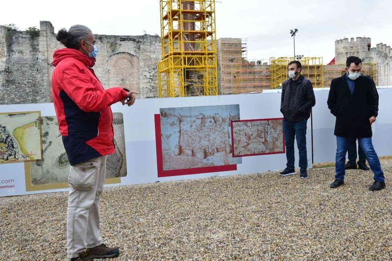 Yedikule Hisarı’nda restorasyon çalışmaları sürüyor
