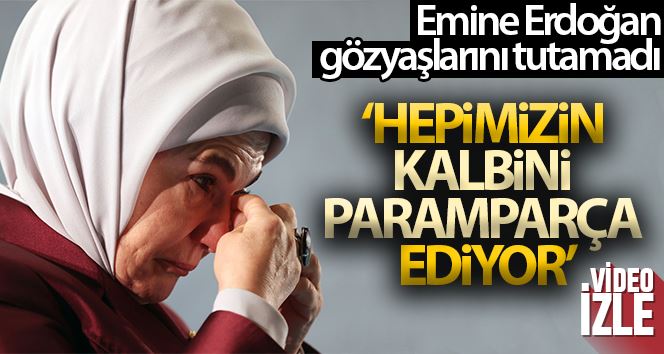 Emine Erdoğan’ın gözyaşları Filistinli çocuklar için aktı