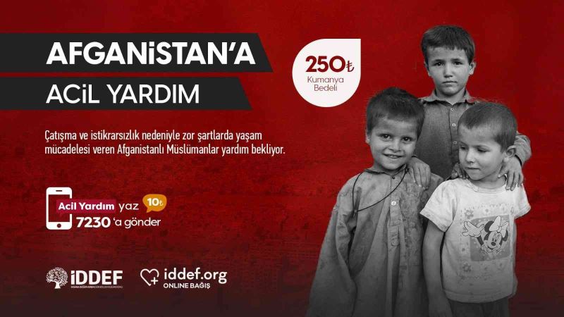 İDDEF’ten Afganistan’a yardım kampanyası
