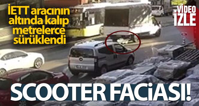 Ümraniye’de scooter faciası: İETT aracını altında kalıp metrelerce sürüklendi