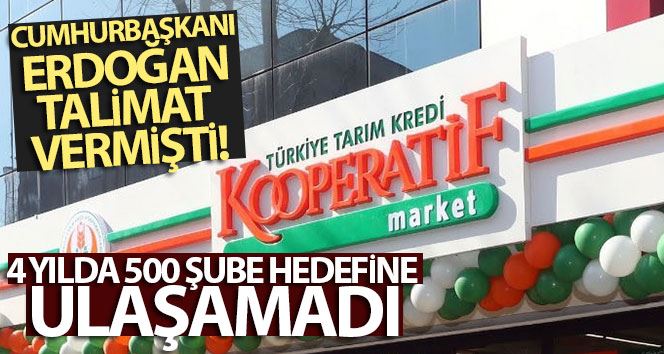 Tarım Kredi Kooperatif marketleri, 4 yılda 500 şube hedefine ulaşamadı 159’da kaldı