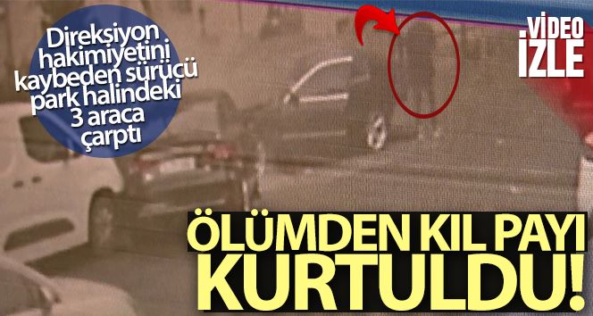 Ataşehir’deki kazada yaya, ölümden kıl payı kurtuldu