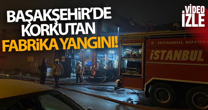 Başakşehir’de bir metal fabrikasının bahçesinde yangın çıktı