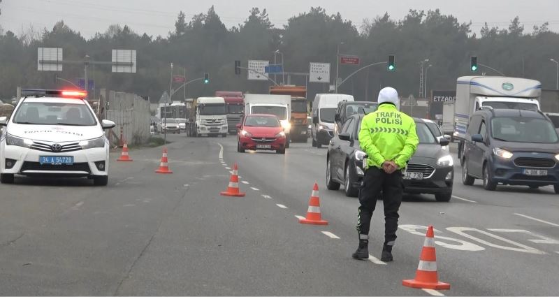 Arnavutköy’de hafriyat kamyonlarına yönelik denetim
