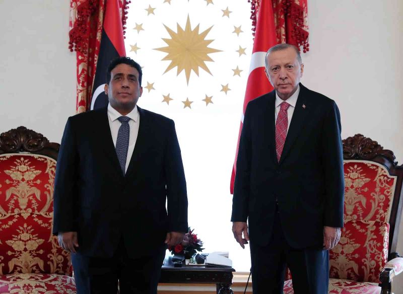 Cumhurbaşkanı Erdoğan Libya Başkanlık Konseyi Başkanı Muhammed El Menfi ile görüştü