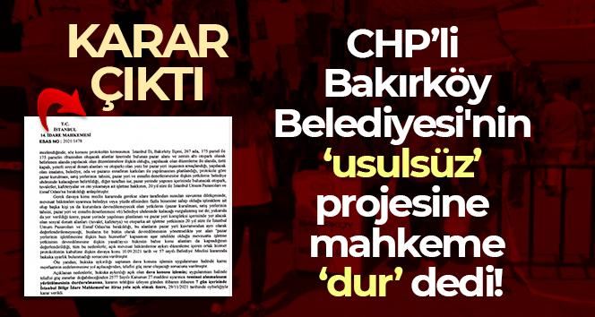 CHP’li belediyenin ‘usulsüz’ projesine mahkeme ‘dur’ dedi