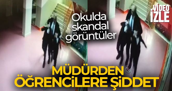 Kadıköy’de okul müdürünün öğrencilere şiddet uyguladığı anlar kamerada