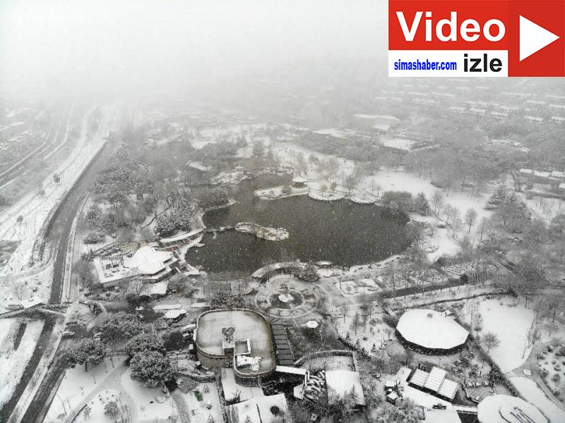 Bahçeşehir Göleti’ndeki kartpostallık manzara havadan görüntülendi
