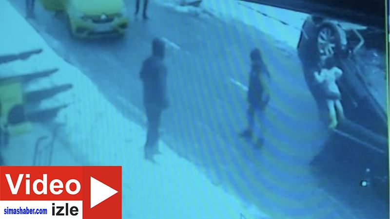 Sarıyer’de çocuklu ailenin dehşeti yaşadığı kaza kamerada
