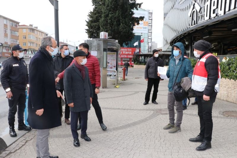 Sultanbeyli Kaymakamı, hafta sonu gerçekleştirilen korona virüs denetimlerine katıldı
