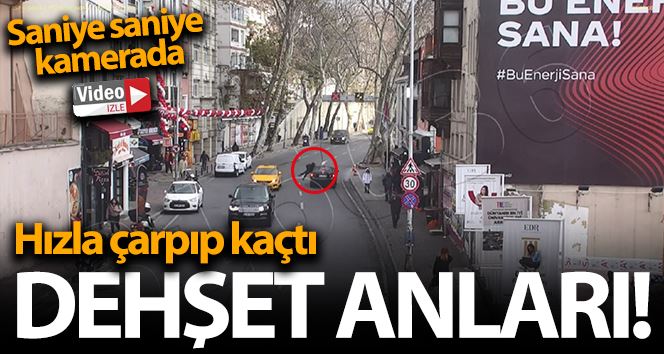 (Özel) Beşiktaş’ta dehşet anları: Vicdansız sürücü gence çarpıp böyle kaçtı