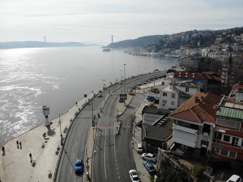 Kısıtlamada Bebek sahili böyle görüntülendi