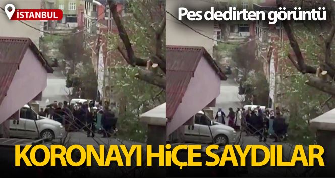 (Özel) İstanbul’da pes dedirten görüntü: Korona tedbirlerini hiçe sayıp yol ortasında halay çektiler