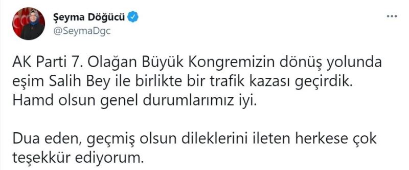 Başkan Döğücü’den sağlık durumuna ilişkin açıklama