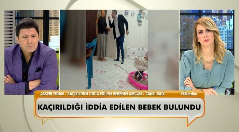 Kaçırıldığı iddia edilen bebeğin amcası canlı yayında konuştu
