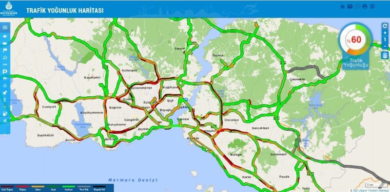 Kar yağışı nedeniyle İstanbul’da trafik  durma noktasına geldi
