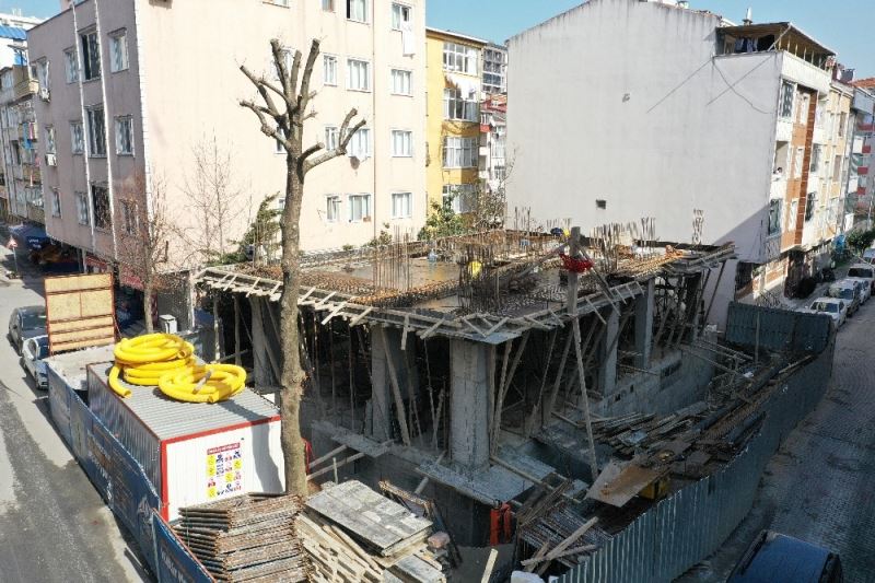 Uğur Mumcu Mahallesi’nde kültür merkezi inşaatı hızla devam ediyor
