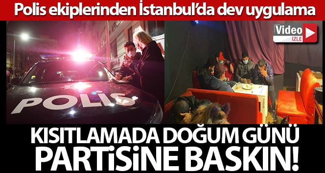 (Özel) Taksim’de doğum günü partisine nefes kesen baskın kamerada