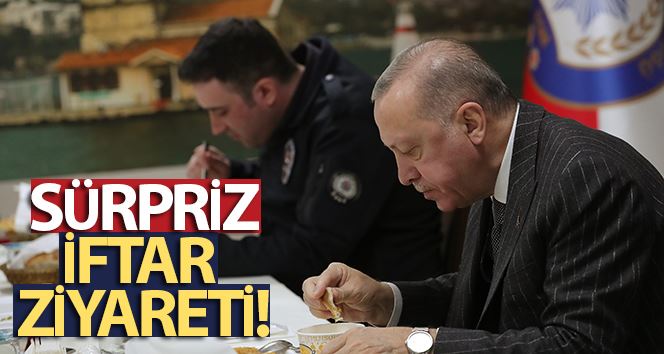 Cumhurbaşkanı Erdoğan, Çengelköy Polis Merkezi’nde iftar yaptı