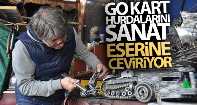 (Özel) Üsküdar’da go kart hurdalarını sanat eserine çeviriyor