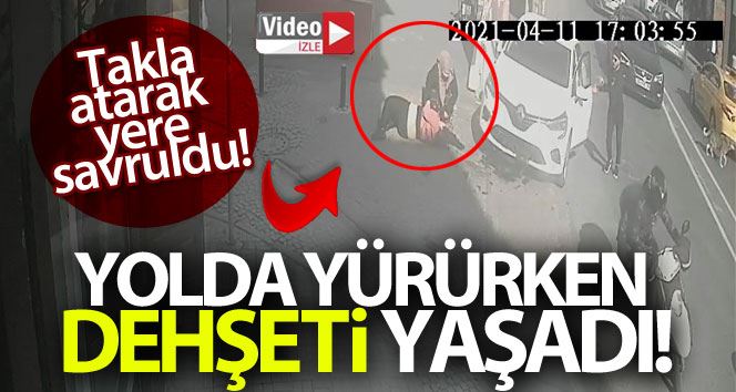 (Özel) Ortaköy’de turist kadının dehşeti yaşadığı kaza kamerada