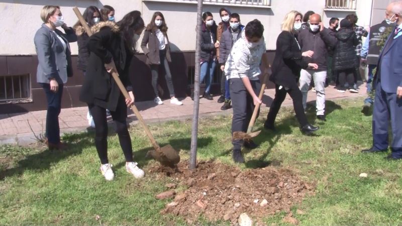 Kartallı öğrenciler kep atmak yerine fidan dikerek doğada iz bıraktı
