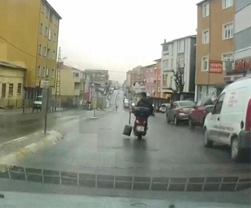 (Özel) Sultanbeyli’de motosiklet ile “seri köz getir” yolculuğu kamerada
