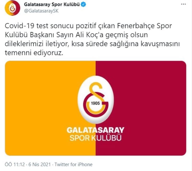 Galatasaray’dan Ali Koç’a geçmiş olsun mesajı
