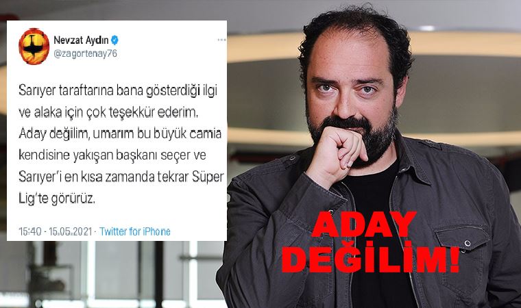 Nevzat Aydın, Aday değilim