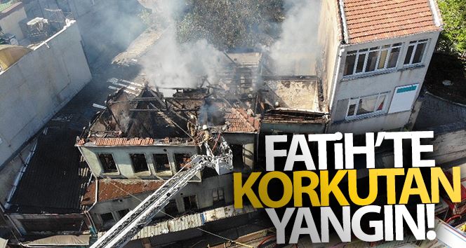 Fatih’te Süleymaniye Camii’nin yakınındaki metruk binada korkutan yangın