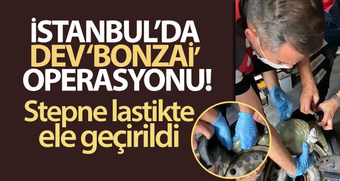 (Özel) İstanbul’da dev “bonzai” operasyonu: Stepne lastikte ele geçirildi