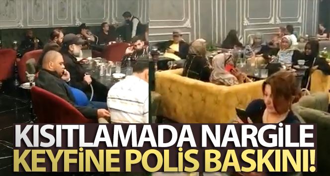 Fatih’te kısıtlamada nargile keyfine polis baskını