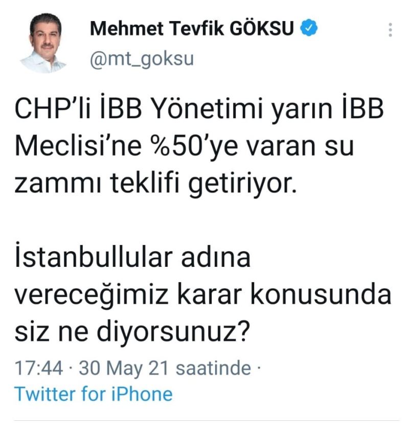 İBB yarın yapılacak İSKİ Genel Kuruluna şok bir zam teklifi ile geliyor
