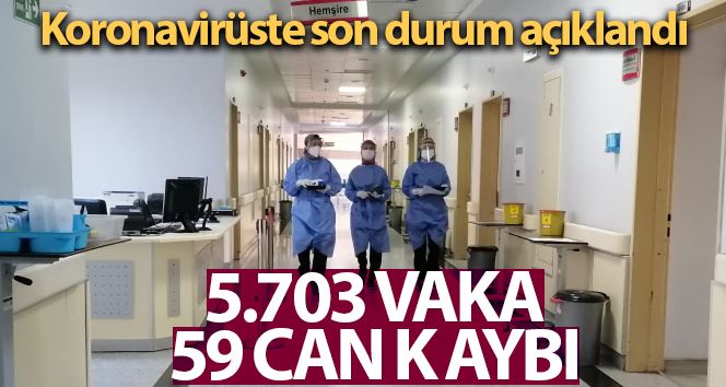 Son 24 saatte korona virüsten 59 kişi hayatını kaybetti