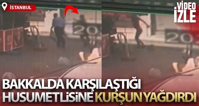 (Öze) Beyoğlu’nda bakkalda silahlı saldırı anları kamerada