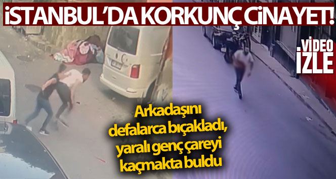 (Özel) İstanbul’da korkunç cinayet kamerada: Yaralı halde motorla kaçtı, hastanede öldü