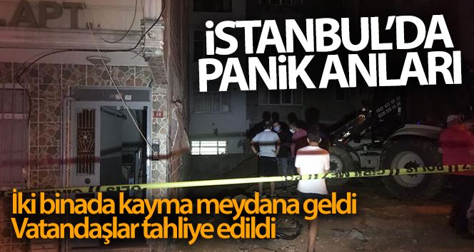 Sultangazi’de inşaat sahasındaki kazı nedeniyle iki binada kayma meydana geldi