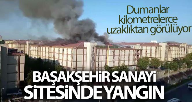 Başakşehir’de 5 katlı işyerinin çatısında korkutan yangın